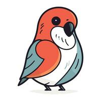 goudvink. schattig tekenfilm vogel. kleurrijk vector illustratie.