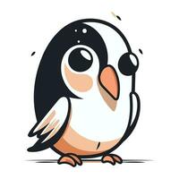 schattig tekenfilm pinguïn. vector illustratie geïsoleerd Aan wit achtergrond.