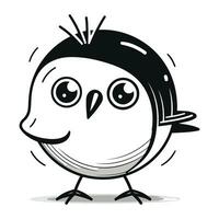 schattig vogel tekenfilm mascotte karakter. vector illustratie.