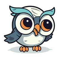 schattig uil vogel tekenfilm mascotte karakter vector illustratie.