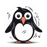 pinguïn vector illustratie. schattig tekenfilm pinguïn karakter.