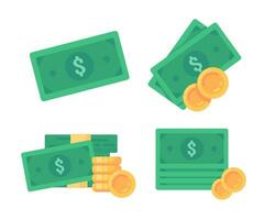 contant geld icoon groen dollar Bill papier geld is gebruikt naar aankoop goederen en Diensten. vector