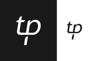 t p brief monogram logo ontwerp vector