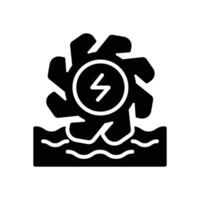 waterkracht glyph icoon. vector icoon voor uw website, mobiel, presentatie, en logo ontwerp.