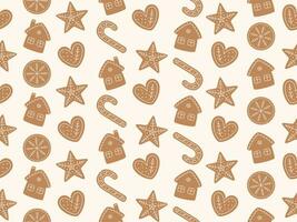 patroon peperkoek koekjes vector