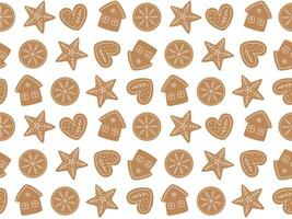 patroon gember koekjes vector