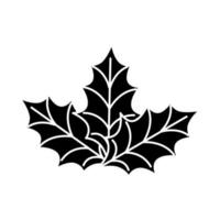 silhouet van bladeren natuur ecologie geïsoleerde icon vector