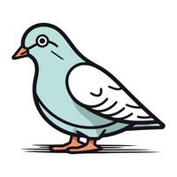 duif tekening icoon. vector illustratie van een duif.