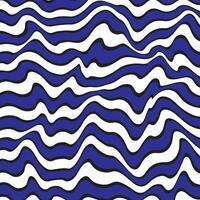 modern gemakkelijk abstract genaaid Koninklijk blauw kleur en wit kleur vervormen golvend zig zag lijn patroon Aan zwart kleur achtergrond vector