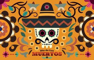 dia de los muertos festival achtergrond vector