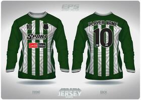 eps Jersey sport- overhemd vector.labyrint in een groen kooi patroon ontwerp, illustratie, textiel achtergrond voor ronde nek sport- overhemd lang mouwen vector