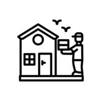 huis levering icoon in vector. illustratie vector