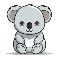 schattig koala karakter tekenfilm vector illustratie. schattig koala karakter ontwerp.