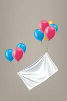 ballonnen met textiel vector