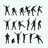 parkour Mens silhouet reeks vector