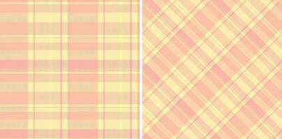 naadloos kleding stof Schotse ruit van controleren plaid achtergrond met een vector textiel patroon textuur.