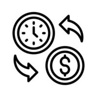 tijd is geld icoon in vector. illustratie vector
