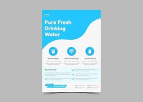 ontwerpsjabloon voor puur water flyer vector