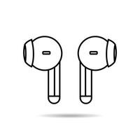 oortelefoon Bluetooth lijn icoon reeks ontwerp bewerkbare beroerte Aan wit achtergrond. oortelefoon icoon in modern vlak stijl ontwerp. vector illustratie eps 10.