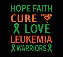 hoop geloof genezen liefde leukemie vector