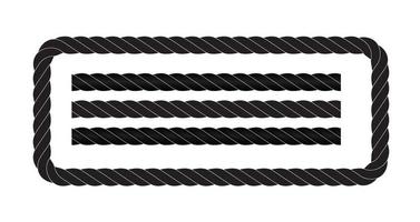zwart-wit touw geïsoleerd op wit. naadloze compilatie.