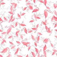 cartoon roze flamingo. naadloze patroon achtergrond. vector