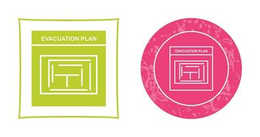 evacuatie plan vector icoon