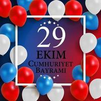 29 oktober republiekdag turkije. vector