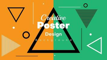 eenvoudige zakelijke posterontwerpsjabloon met geometrische vorm vector