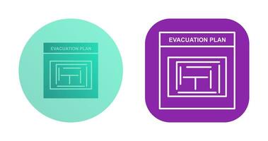 evacuatie plan vector icoon