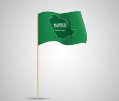 groene vlag van saoedi-arabië met een zwaard. vector