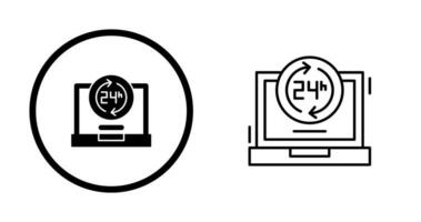 24 uur vectorpictogram vector