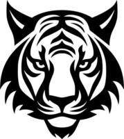 vector tijger gezicht logo zwart silhouet contouren vector illustratie