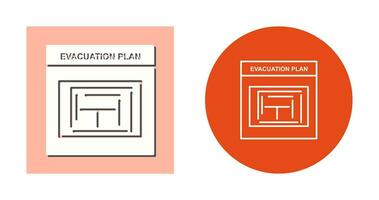 evacuatie plan vector icoon