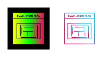 evacuatie plan vector icoon