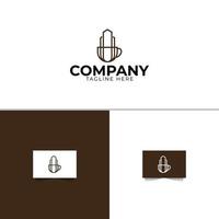 koffie stad logo ontwerpsjabloon vector