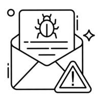 kever mail icoon in bewerkbare ontwerp vector