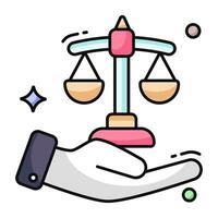 uniek ontwerp icoon van gerechtigheid vector