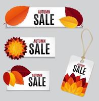 herfstbladeren verkoop achtergrond vectorillustratie vector