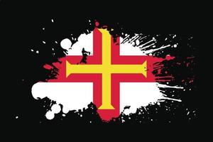 Guernsey-vlag met ontwerp met grunge-effect vector