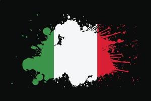 vlag van italië met ontwerp met grunge-effect vector