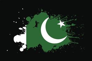 vlag van pakistan met ontwerp met grunge-effect vector