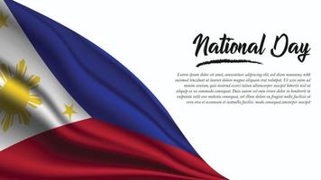 nationale feestdagbanner met Filipijnse vlagachtergrond vector