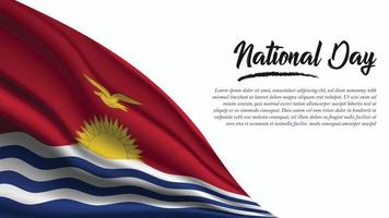 nationale dagbanner met kiribati-vlagachtergrond vector