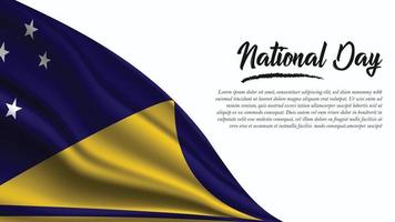 nationale dagbanner met tokelau-vlagachtergrond vector