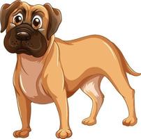 bokser hond cartoon op witte achtergrond vector