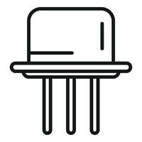 laptop reparatie condensor icoon schets vector. ondersteuning onderhoud vector