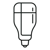slim gloeilamp icoon schets vector. controle lamp vector