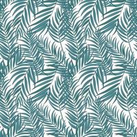 mooie palmboom blad silhouet naadloze patroon achtergrond vector