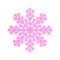 schets neon roze sneeuwvlok .retro neon winter.mooi Kerstmis decoratie vector illustratie